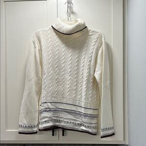 Vintage Excelsior Cream Cable Knit Turtleneck Sweater Nee No Tags